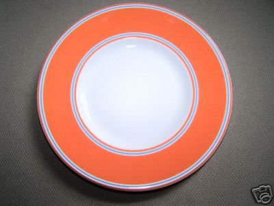 LENOX Cays Stripe Orange Party Plate Kate Spade New
