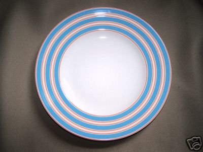 LENOX Cays Stripe Blue 9" Accent Plate Kate Spade New