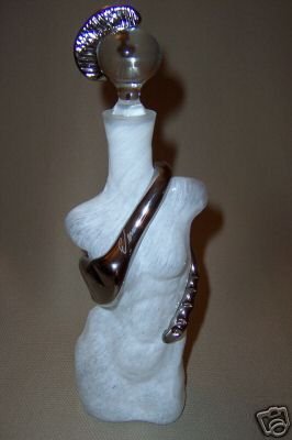 Art Glass Decorative Lady Perfume Bottle White New