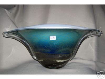 Art Glass Vase Mouth Blown by Mihai Topescu Signed Romania New