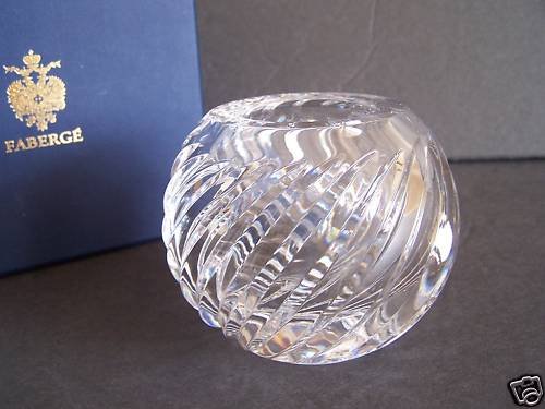 FABERGE Crystal Winter Palace Rose Bowl / Votive NIB