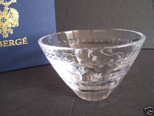 FABERGE Atelier Crystal Luxembourg Small Bowl 5" NIB