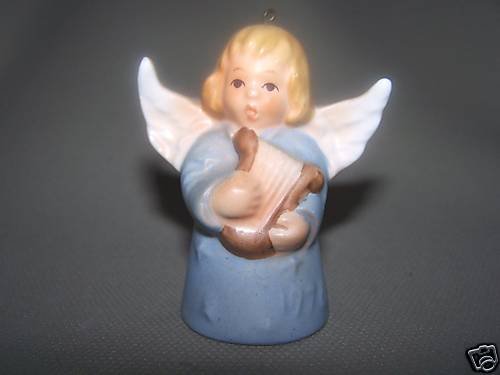 GOEBEL Annual Angel Bell 1978 Christmas Ornament Blue