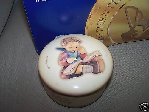 HUMMEL Goebel Round Trinket Box Thoughtful Motif NIB