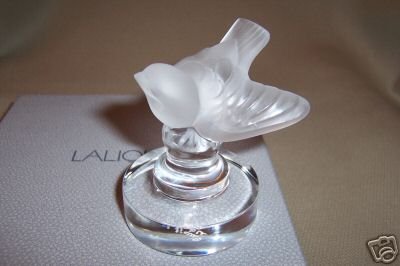 LALIQUE Paperweight Rossignol Crystal Collectible NIB