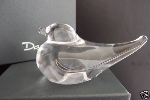 DAUM Bird Caille Clear Crystal Collectible Figurine NIB