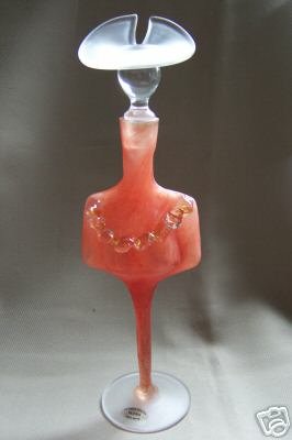 Art Glass Decorative Lady Perfume Bottle Small New