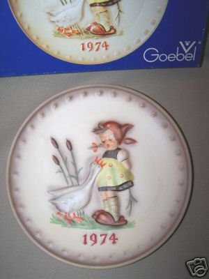 Hummel Goebel Goose Girl Annual Plate 1974 MIB