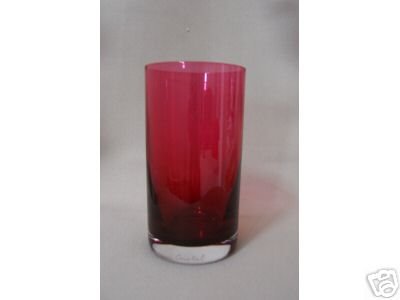 DAUM Crystal Tumbler Ruby Red New
