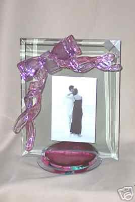 Berni Art Glass Ribbon Drip Picture Frame 5" x 7" New