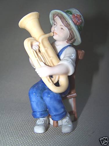 Bing & Grondahl Marie Playing Tuba Figurine 2007 NIB