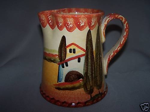 ITALICA ARS Small Pitcher Jug Hand Painted Pottery New