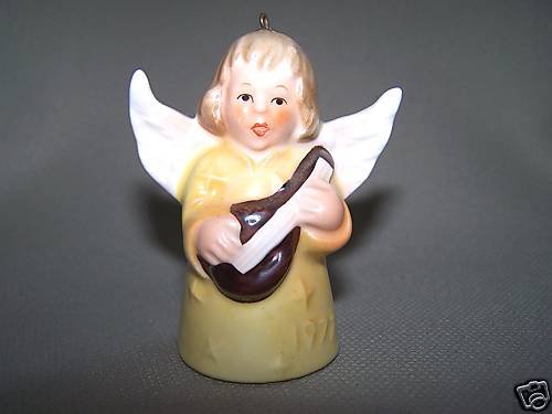 GOEBEL Annual Angel Bell 1977 Christmas Ornament Yellow