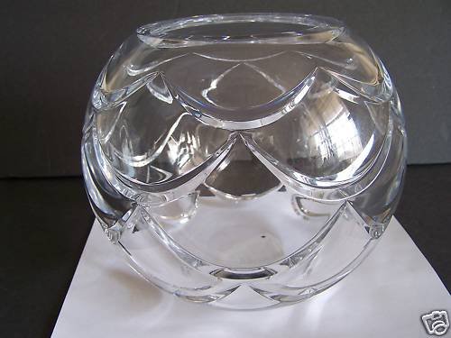 FABERGE Crystal Clear Pine Cone Rose Bowl / Vase New