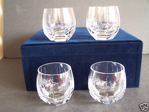FABERGE Clear Crystal Bristol DOF Glasses Set/4 NIB
