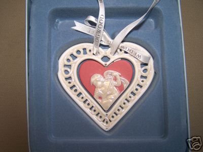 Wedgwood Our First Christmas Heart Ornament 2007 NIB