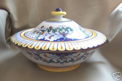 DERUTA Large Compote with Handles Italy New