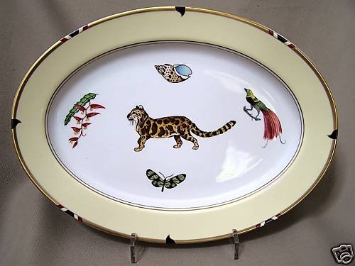 LYNN CHASE Design Exotica Large Oval Platter New