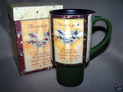 LANG Ceramic Travel Mug This Day by Shelly Smith NIB