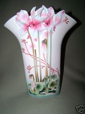 FRANZ Porcelain Cyclamen Charm Design Vase New