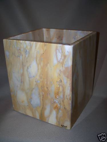 LABRAZEL Marble Waste Basket Hand Made Italy New