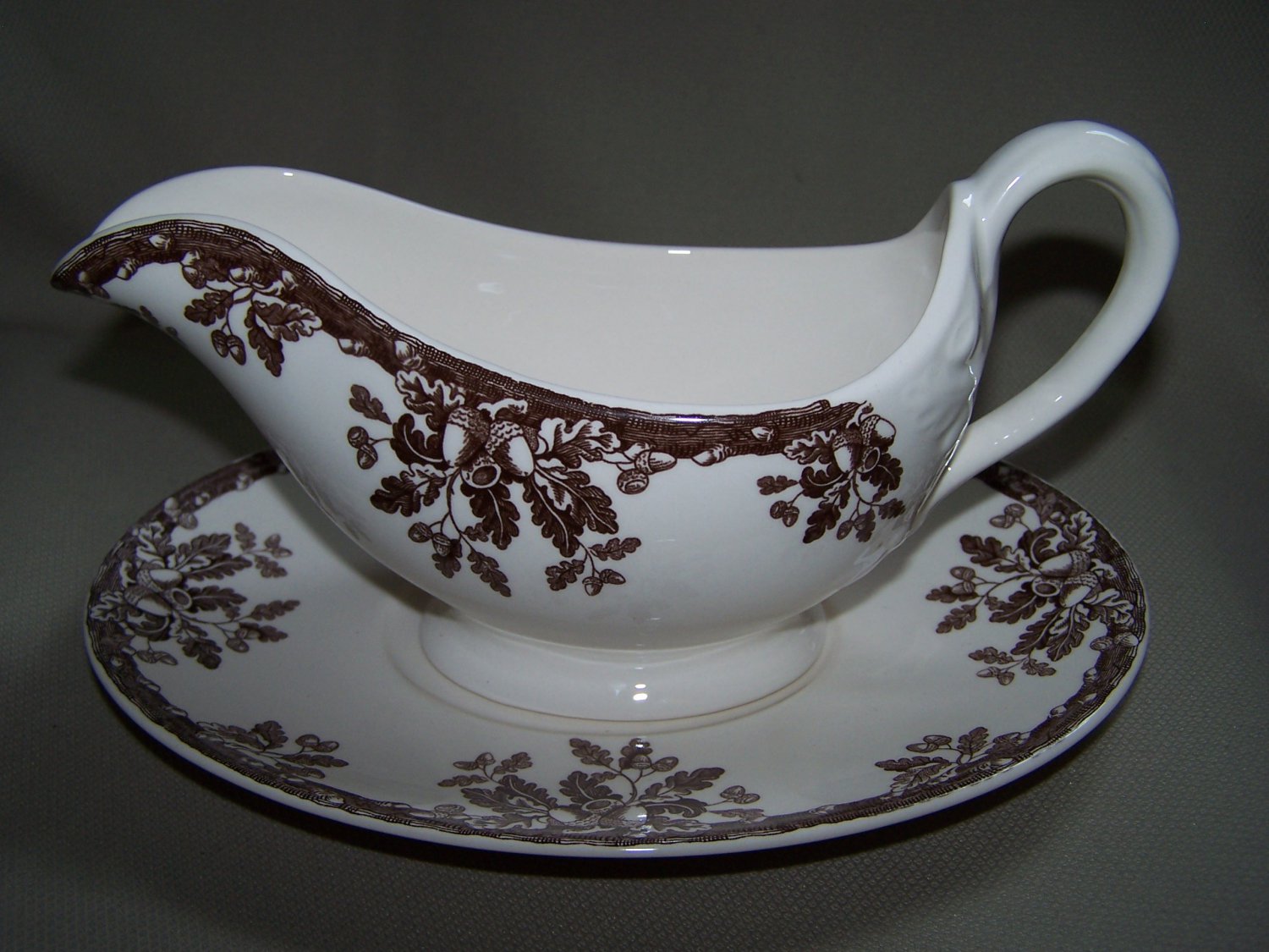 WILLIAMS SONOMA Home SPODE Chocolate Manor Gravy Boat New