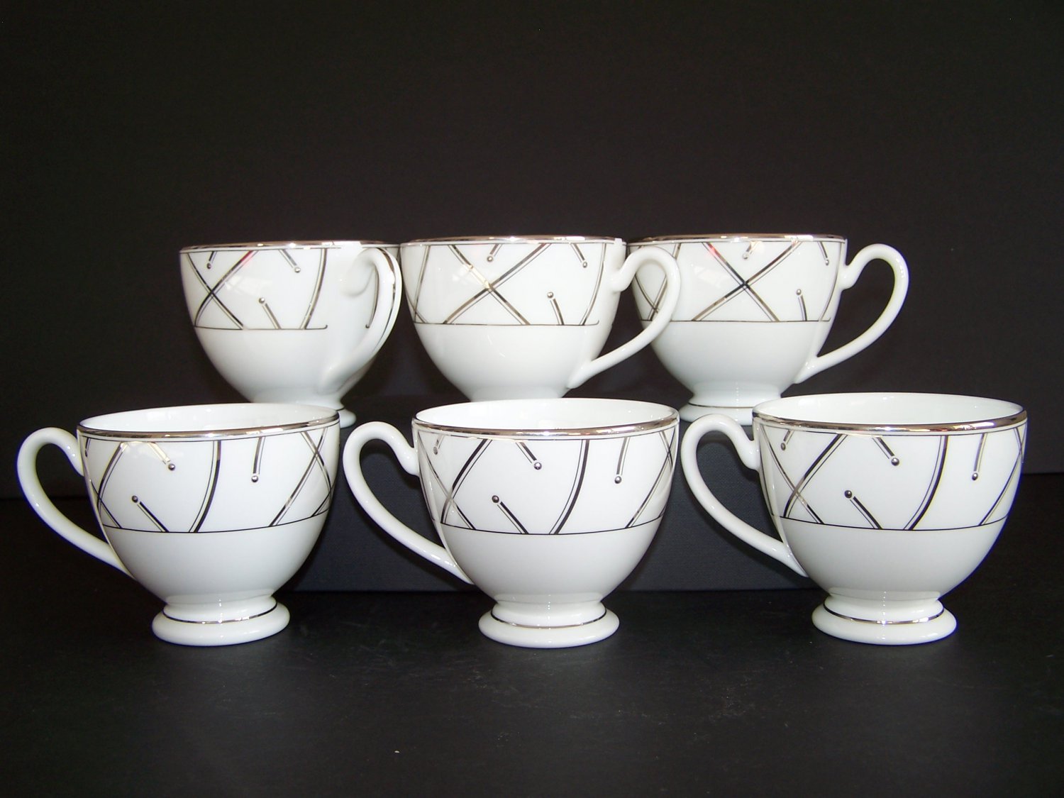 WATERFORD Fine China Merrill Tea Cups Set/6 New