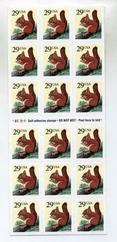 Scott #2489 Red Squirrel 18 x 29¢