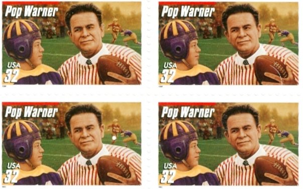 Scott #3144 Pop Warner stamp block of 4 x 32¢