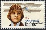 Scott #C-99 Blanche Stuart Scott, Pioneer Pilot single Air Mail stamp 28¢