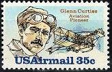 Scott #C100 Glenn Curtiss, Aviation Pioneer single Air Mail stamp 35¢