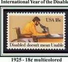 Scott #1925 International Year of the Disabled – Disabled doesn’t mean Unable single stamp 18¢