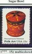 Scott #1777 Pennsylvania Toleware – Sugar Bowl single stamp 15¢