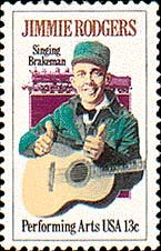 Scott #1755 JIMMIE RODGERS - Performing Arts – 1978 single stamp denomination 13¢