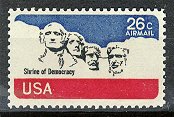 Scott # C88 Mount Rushmore – 1976 single AIR MAIL stamp denomination 26¢
