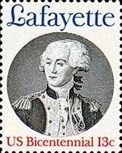 Scott #1716 MARQUIS de LAFAYETTE - American Bicentennial 1977 single stamp denomination: 13¢