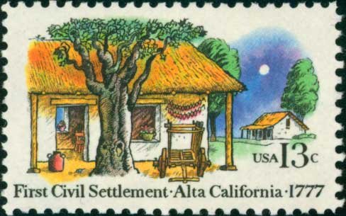 Scott #1725 ALTA CALIFORNIA – First Civil Settlement 1977 single stamp denomination: 13¢