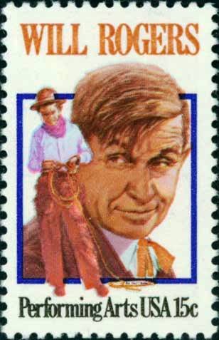 Scott #1801 WILL ROGERS - Performing Arts 1979 single stamp denomination: 15¢