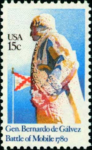 Scott #1826 BERNARDO DE GALVEZ – Battle of Mobile 1980 single stamp denomination: 15¢