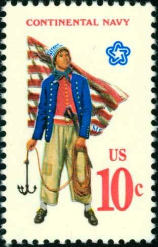 Scott #1566 CONTINENTAL NAVY 1975 single stamp denomination: 10¢