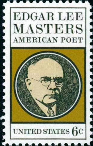Scott #1405 EDGAR LEE MASTERS 1970 single stamp denomination: 6¢