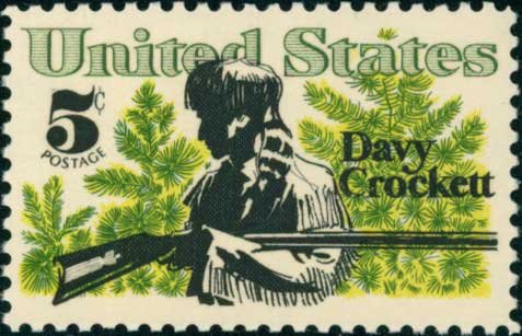 Scott #1330 DAVY CROCKETT - American Folklore 1960 single stamp denomination: 5¢