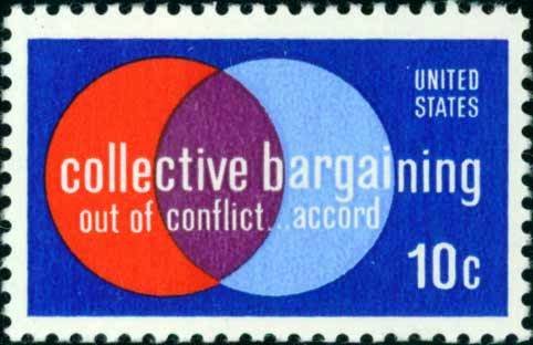 Scott #1558 COLLECTIVE BARGAINING 1975 single stamp denomination: 10¢