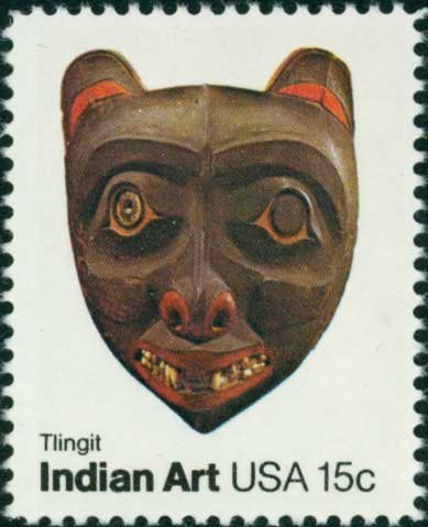 Scott #1836 INDIAN ART – Tingit 1980 single stamp denomination: 15¢