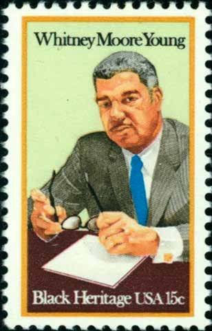 Scott #1875 WHITNEY MOORE YOUNG - Black Heritage 1981 single stamp denomination: 15¢