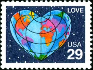 Scott #2535 LOVE - Heart 1991 single stamp denomination: 29¢