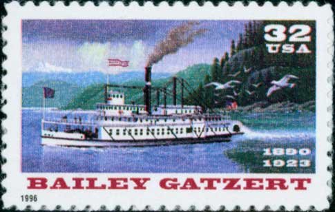 Scott #3095 BAILEY GATZERT - RIVERBOATS single stamp denomination: 32¢