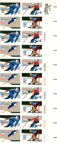 Scott #1798a plate block 1980 WINTER OLYMPIC GAMES 1979 stamp plate block of 20 denomination:15¢
