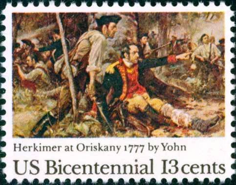 Scott # 1722 BATTLE OF ORISKANY - American Bicentennial 1977 single stamp denomination: 13¢