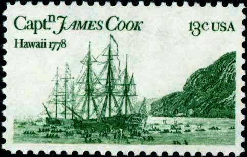 Scott #1733 Captain James Cook 1977 single stamp denomination: 13¢